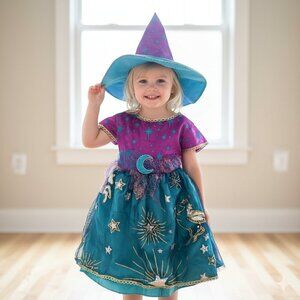 Magical Teal & Purple Witch/Fairy Costume Toddler Kids Size 2-3T Dress Up